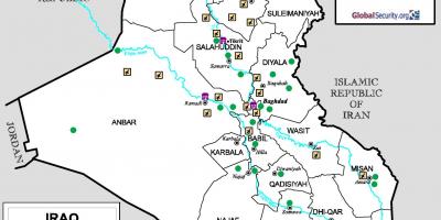 Mapa Irakeko aireportuetan
